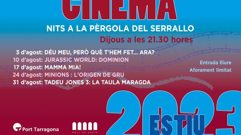 Cinema a la pèrgola al Serrallo. Foto: cedida