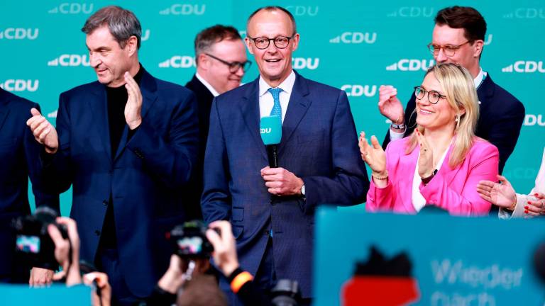 El líder y candidato Friedrich Merz, de CDU. Foto: EFE