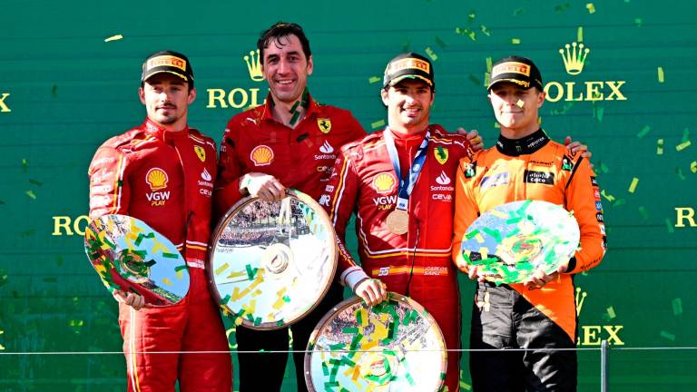 El último podio de la carrera de F1 en la que Carlos Sainz fue ganador.