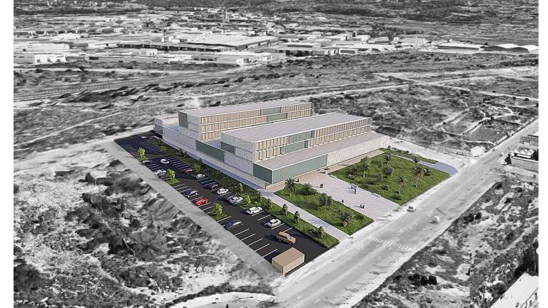 Vista aérea de cómo será el nuevo hospital proyectado en el PP9. FOTO: Cedida