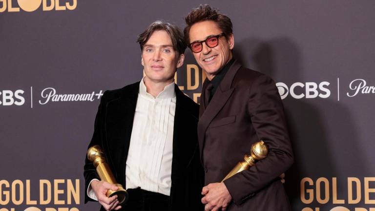 Los actores Cilian Murphy (izquierda) y Robert Downey Jr., grandes vencedores con ‘Oppenheimer’. Foto: EFE