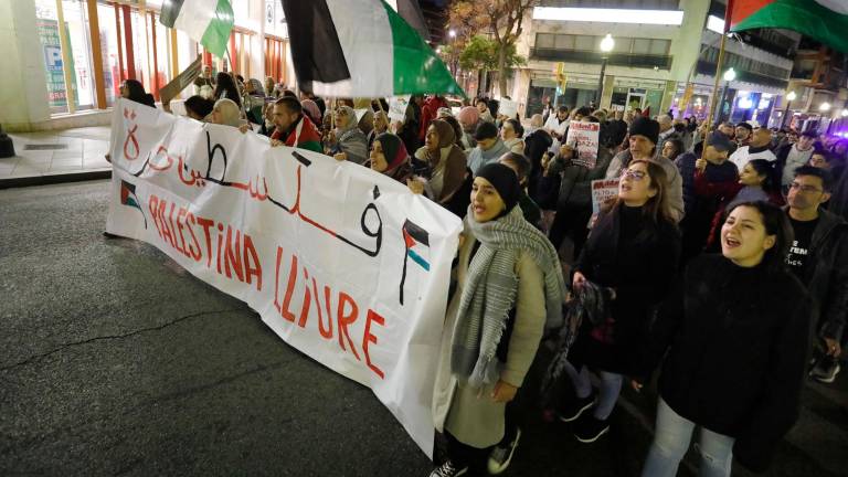 Manifestación en Tarragona a favor dle pueblo palestino. Foto: Pere Ferré