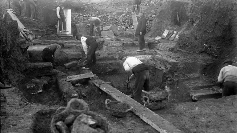 L’àrea d’enterraments fou excavada en gran part per mossèn JoanSerra i Vilaró, entre els anys 1926 i 1931. FOTO: cedida