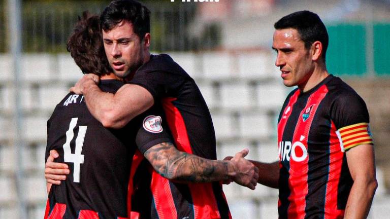 Pedro Martín, Xavi Molina y Ramon Folch, durante el partido de hoy. Foto; Reus FCR