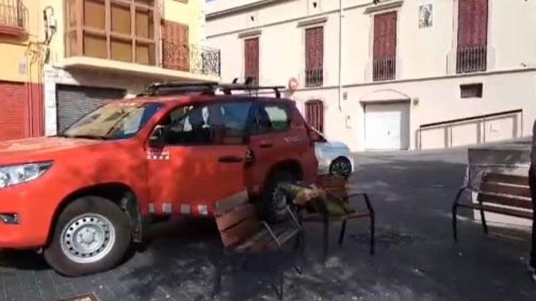 Los bomberos intentaron retirar el enjambre.