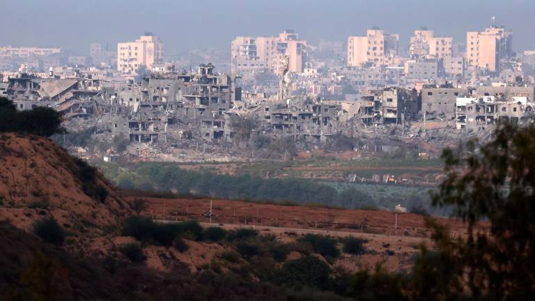 Edificios destrozados en el norte de Gaza. Foto: EFE