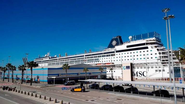 Imagen del crucero de MSC en el Port de Barcelona. Foto: EFE