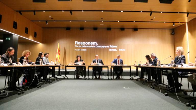 Imagen de la reunión entre el Govern y los grupos parlamentarios. Foto: ACN