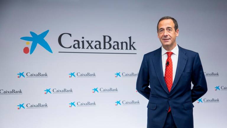 Gonzalo Gortázar, consejero delegado de CaixaBank, en la presentación de resultados. Foto: CaixaBank