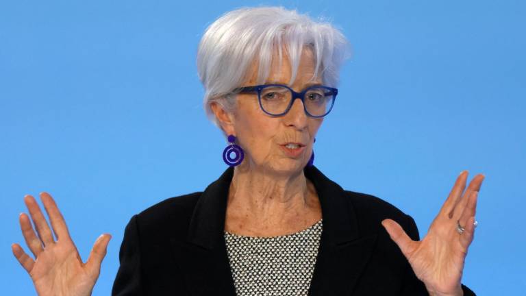 Christine Lagarde, presidenta del BCE, ayer. foto: efe