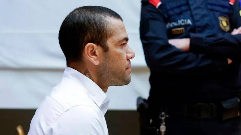 Imagen de Alves durante el juicio por violar a una joven. Foto: EFE