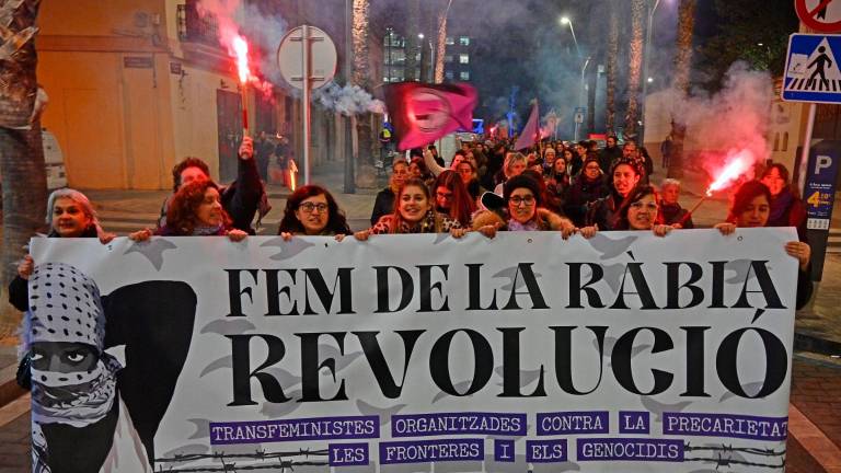 La manifestación de ayer en Reus. foto: alfredo gonzález