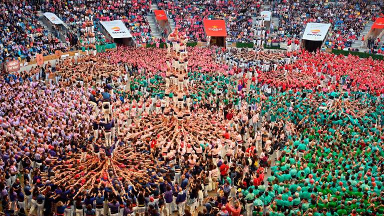 Imagen de la edición pasada del Concurs de Castells. Foto: Alfredo González