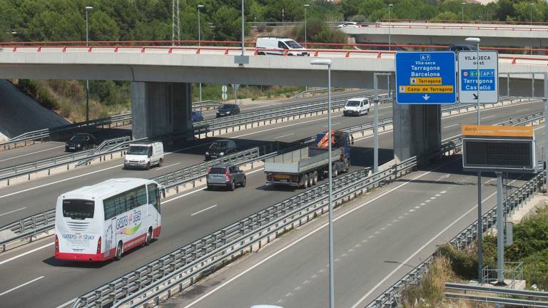 Imagen de archivo de la A-7 a su paso por Vila-seca. Foto: DT