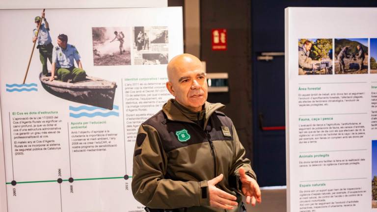 Andreu Momblan, comissari de l’exposició i cap comarcal dels agents a la Conca. Roto: Àngel Ullate