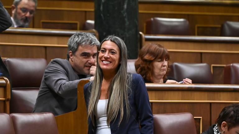 La diputada de Junts Míriam Nogueras durante el pleno del Congreso. Foto: EFE