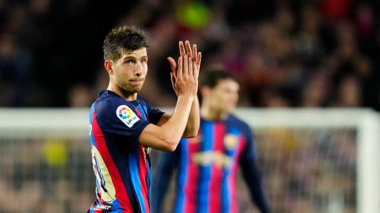 Sergi Roberto fue titular en el derbi ante el Girona con el FC Barcelona. Foto: EFE