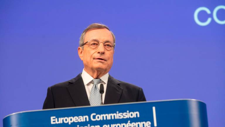 El expresidente del Banco Central Europeo y ex primer ministro italiano, Mario Draghi, comparece ante la Comisión Europea. Foto: ACN