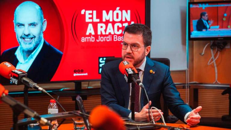 Pere Aragonès entrevistado en RAC1. Foto: Arnau Carbonell/Govern