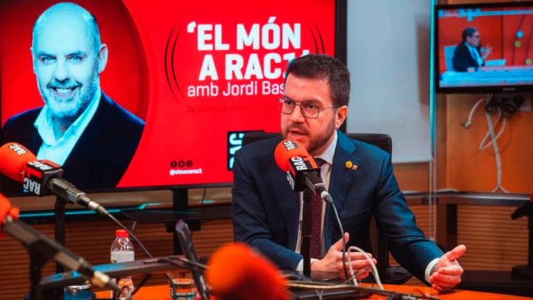 Pere Aragonès entrevistado en RAC1. Foto: Arnau Carbonell/Govern