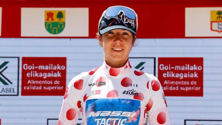 La ciclista tarraconense Mireia Benito lideró la clasificación de montaña de la Izulia Women tras la disputa de la primera de las tres etapas. FOTO: Massi Tactic