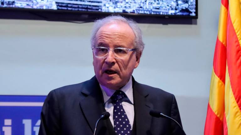 El nuevo presidente del Consell de la República, Jordi Domingo, en rueda de prensa este miércoles. Foto: ACN