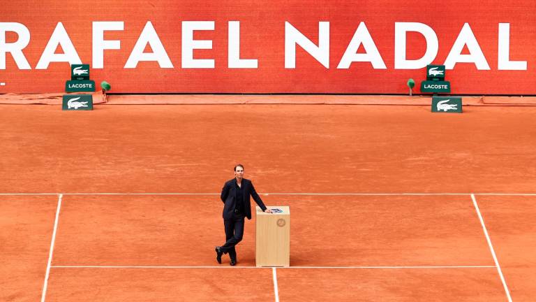 Rafa Nadal en la Philippe Chatrier. Foto: EFE/Christopher Petit Tesson