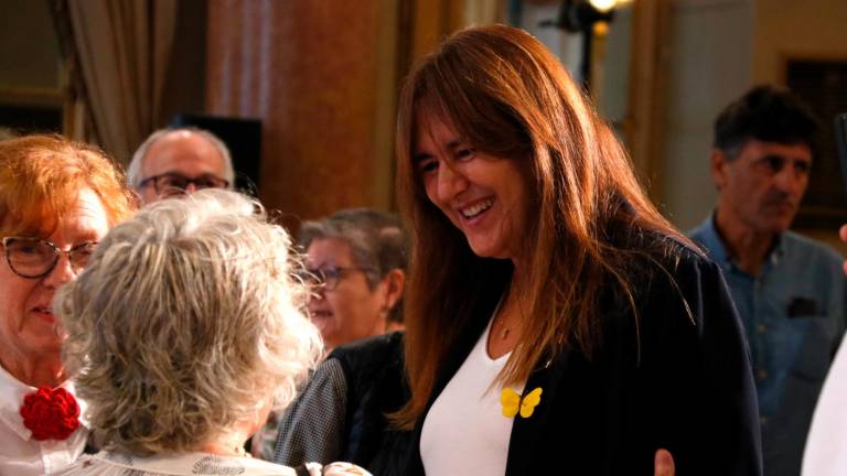 Laura Borràs, expresidenta del Parlament, ha assistit a la conferència de Dolors Feliu al Fòrum Europa. Foto: ACN