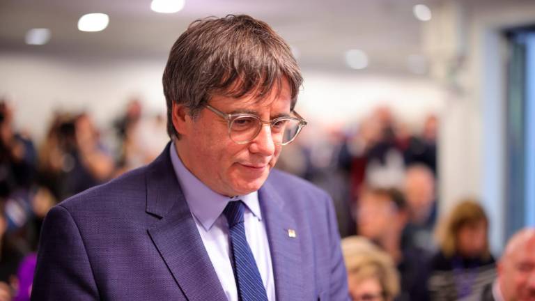 La reunión de la ejecutiva se celebró después de que Carles Puigdemont compareciera en el Club de Prensa de Bruselas para valorar el acuerdo. Foto: EFE/EPA/OLIVIER MATTHYS