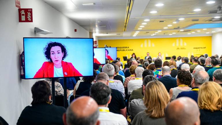 Marta Rovira en una reunión del Consejo Nacional de los republicanos. Foto: Marc Puig/ERC