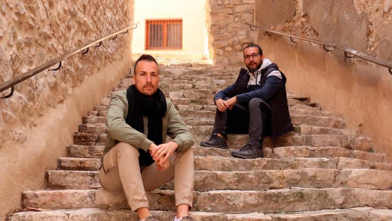 Roman Borràs i Joan Farnós, fundadors del grup Xeic!, a Rasquera. Foto: ACN