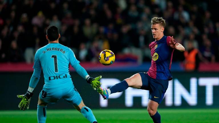 El jugador del FC Barcelona, Dani Olmo. Foto: EFE