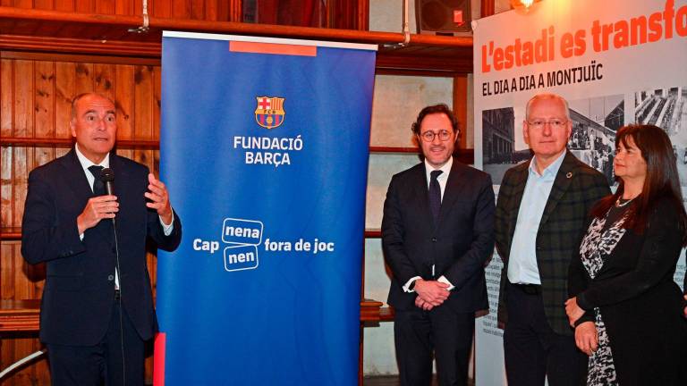 Rafa Yuste, vicepresidente del FC Barcelona, en su visita a Casa Navàs. Foto: Alfredo González