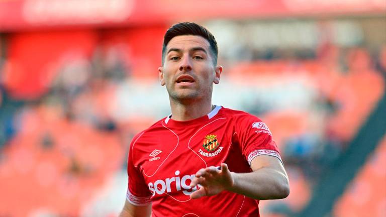 Javi Bonilla, jugador del Nàstic de Tarragona. Foto: Alfredo González