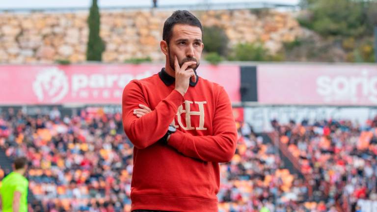 Dani Vidal en la banda del Nou Estadi Costa Daurada. Foto: Marc Bosch
