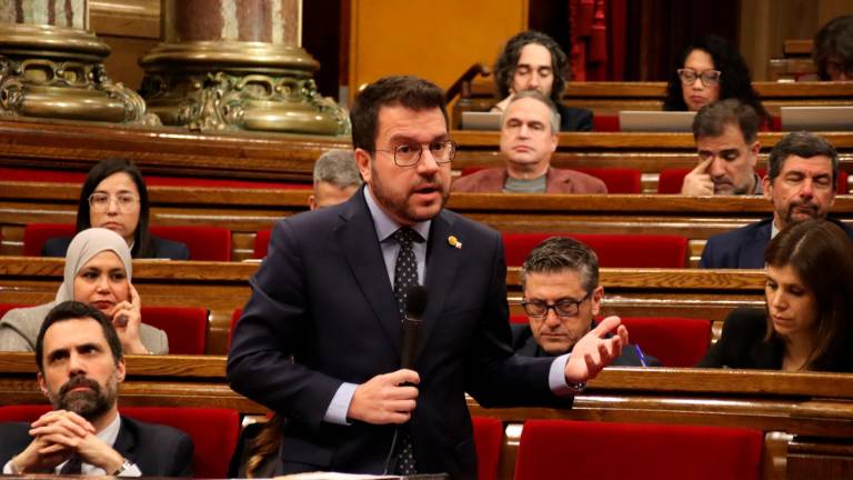 El president de la Generalitat en el Parlament. Foto: ACN