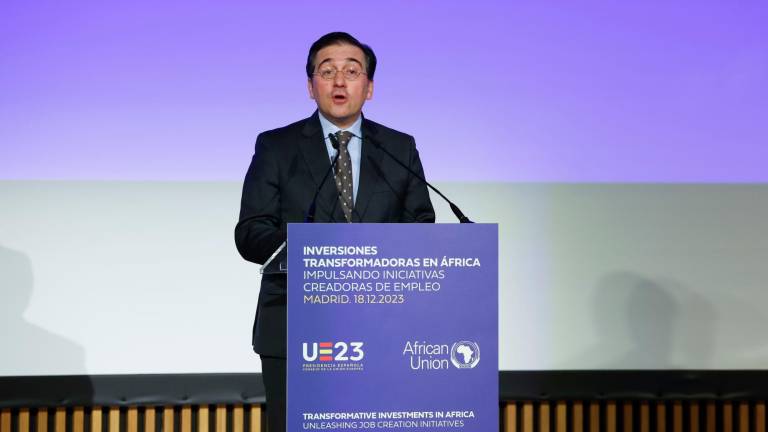 El ministro de Asuntos Exteriores, Unión Europea y Cooperación, José Manuel Albares, durante una intervención en diciembre. Foto: EFE
