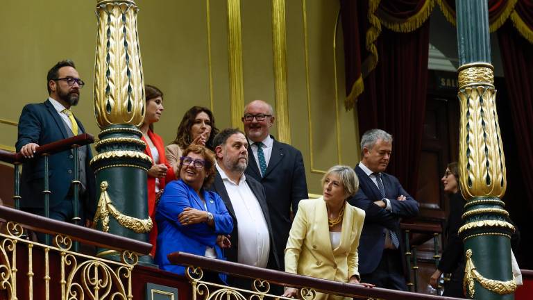 La tribuna de invitados durante la votación en el Congreso. Foto: EFE