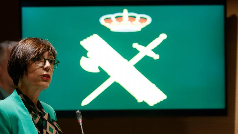 María Gámez anunciando su dimisión. Foto: EFE