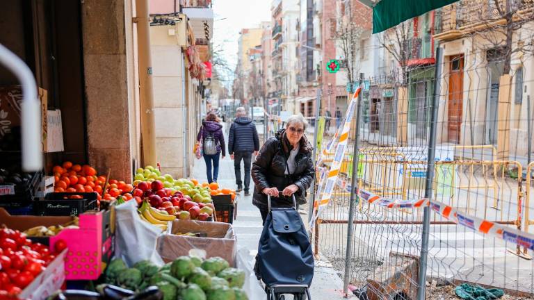 La primera fase de la transformació del carrer Ample comprèn el tall de la circualació des del Passeig Mata fins a la Plaça del Víctor. Foto: Alba Mariné