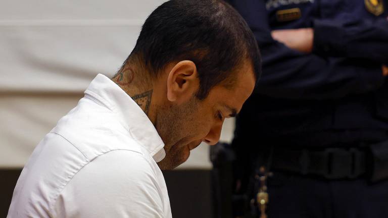 Alves tiene todas sus cuentas bancarias inmovilizadas desde su detención. Foto: EFE