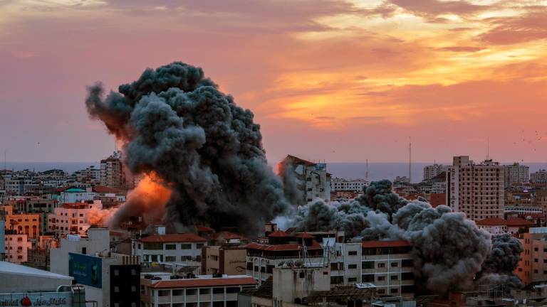El movimiento islamista Hamás tomó por sorpresa a Israel la mañana del sábado con el lanzamiento de miles de cohetes. Foto: EFE