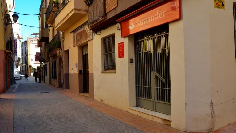 L’oficina del Banco Santander de Cornudella va tancar fa un parell d’anys. FOTO: M. Plana