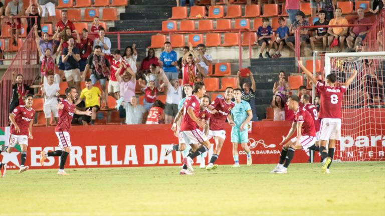 Gorostidi dio la victoria al Nàstic ante el Barça Atlétic en el Nou Estadi. Foto: Joan Baseda