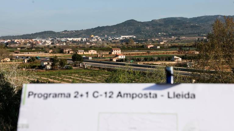 La carretera C-12 al seu pas per Amposta. Foto: Generalitat