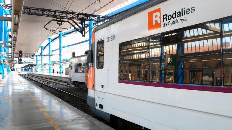 Un tren parado en la estación Lleida-Pirineus. Foto: ACN