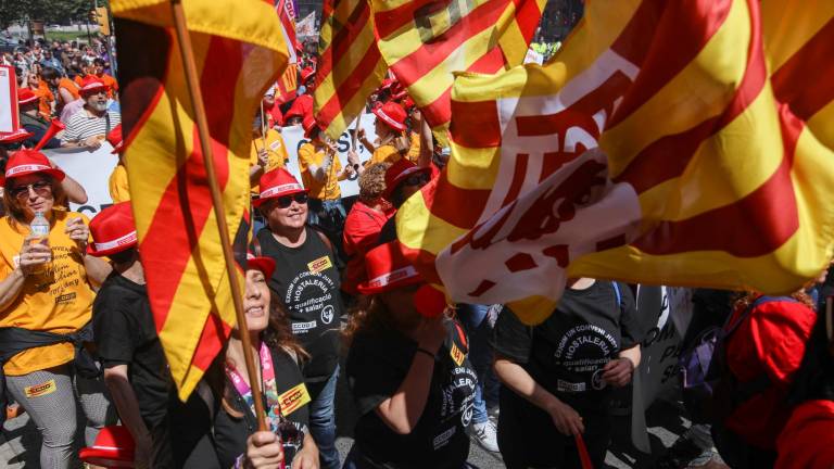 Manifestación por el pasado 1 de mayo, día del trabajador, en Tarragona. Foto: Àngel Ullate
