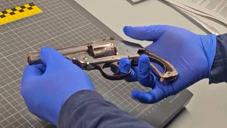 El revolver utilizado en este intento de asesinato. Foto: Guardia Civil