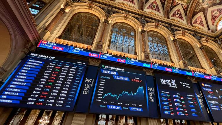 Imagen de la bolsa española durante la jornada del lunes. Foto: EFE