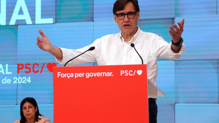 Salvador Illa en el Consell Nacional del PSC. Foto: ACN